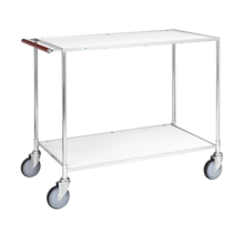 Table Trolley, 1080 x 580 x 870mm, White/ Galvanized