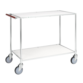 Table Trolley, 1080 x 580, Capacity 200 Kg-White/ Galvanized
