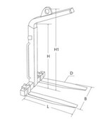 Pallet hook with automatic balancing 2000Kg CE EN Certified Pallet hook with automatic balancing 2000Kg CE EN Certified