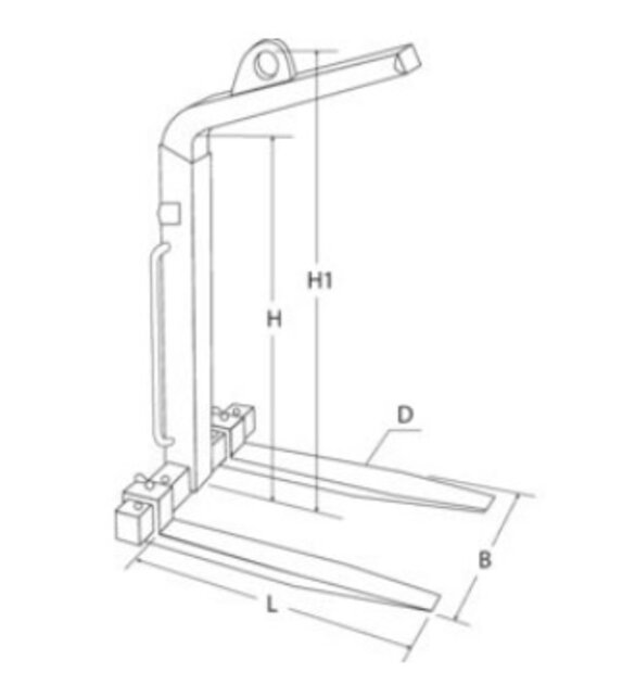Pallet hook with automatic balancing 2000Kg CE EN Certified Pallet hook with automatic balancing 2000Kg CE EN Certified