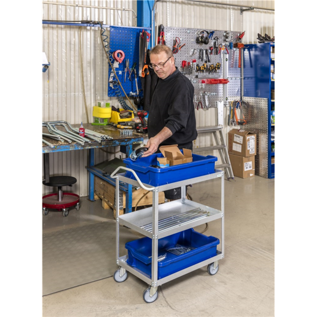 Utility Cart, Shelf Trolley 690 x 420 x 850 Alu- Zinc Utility Cart, Shelf Trolley 690 x 420 x 850 Alu- Zinc