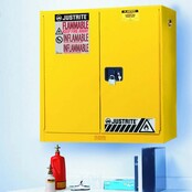 20 Gallon Wall-Mount Flammable Cabinet 112 x 109 x 30cm,  3 Shelves, 2 Doors 20 Gallon Wall-Mount Flammable Cabinet 112 x 109 x 30cm,  3 Shelves, 2 Doors