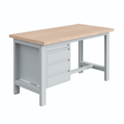 Workbench SI-Model 1000 Kg , Mechanically Height Adjustable , Plywood Worktop