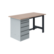 Workbench SI-Model 1000 Kg , Mechanically Height Adjustable , Plywood Worktop
