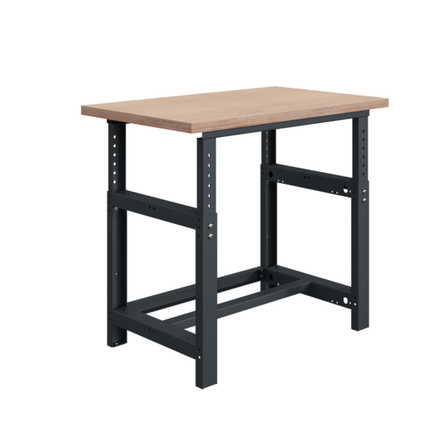 Workbench SI-Model 1000 Kg , Mechanically Height Adjustable , Plywood Worktop