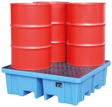 Spill pallet Sump tray  Polyethylene Accumulation center for 4 Drums