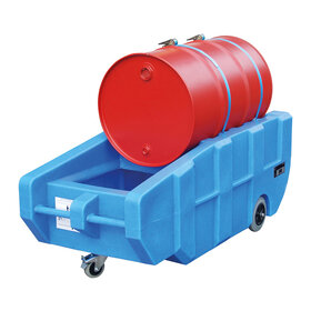 Mobile Polyethylene sump tray for 200L steel drum