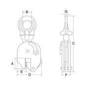 Universal Plate lifting Clamps For Plates 0.75-15 Tons