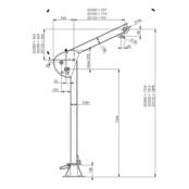 Portable Swivel Davit Stainless Steel  Lift Up To 500 Kg