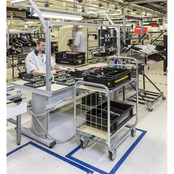 ESD Trolley With 3  Shelves adjustable in height L150x W65xH169 cm