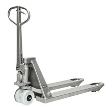 Stainless steel pallet truck 2.5T for food industry and hygiene demands