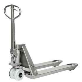 Stainless steel pallet truck 2.5T for food industry and hygiene demands
