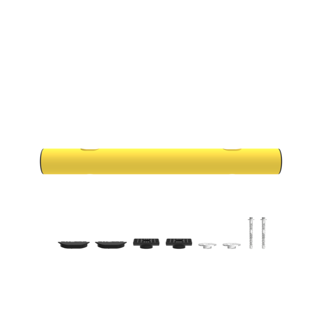 Kerb Barrier PE 140mm height Yellow D-flexx MIKE