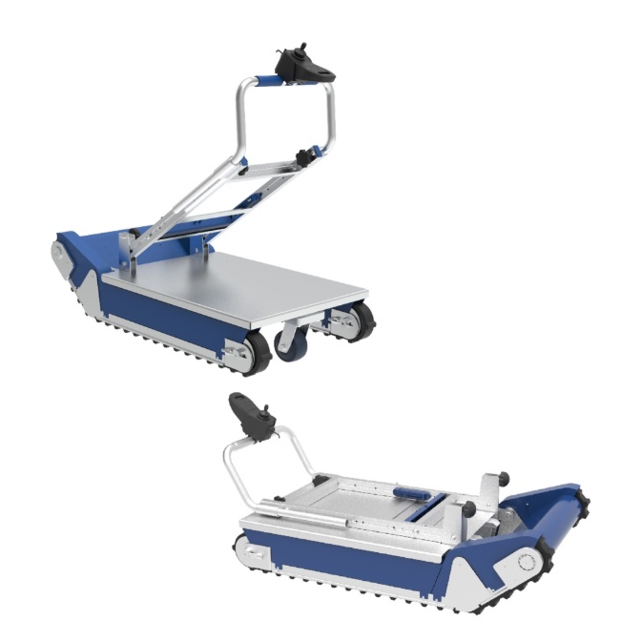 Electric powered stair climber hand trucks with rubber tracks 310 Kg