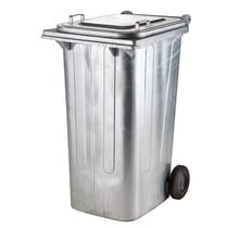Steel Waste Container 240L Fire Resistant Corrosion Resistant Garbage Bin On Wheels
