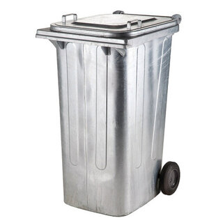 Steel Waste Container 240L Fire Resistant Corrosion Resistant Garbage Bin On Wheels