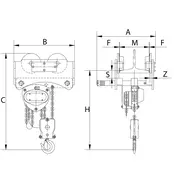 S20P Low headroom Hoist/Push trolley combination S20P Low headroom Hoist/Push trolley combination