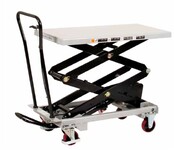 Lift table 800Kg double Scissor lift truck on wheels Height up to 1410mm Platform 1010x520mm Lift table 800Kg double Scissor lift truck on wheels Height up to 1410mm Platform 1010x520mm