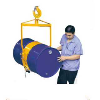 Vertical  210 L Steel Drum Lifter With Manual Rotation.