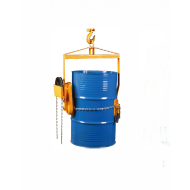 Vertical  210 L Steel Drum Lifter With Chain Loop