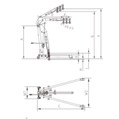 Workshop Crane Hydraulic Crane Lifting Up To 500Kg On Wheels