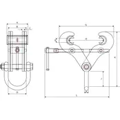 Superclamp S serial with swivel jaw 3-10 Ton 89-305mm