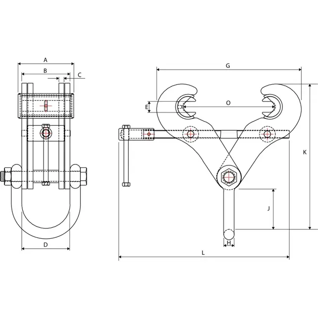 Superclamp S serial with swivel jaw 3-10 Ton 89-305mm