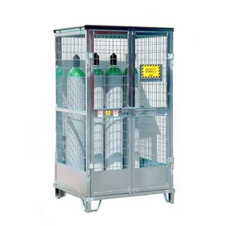 Gas Cylinder Storage Cages PBO gas cylinder cage Steel 113 x 96 x 210 cm