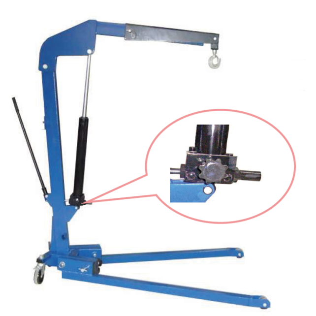 Workshop Crane Hydraulic Crane Lifting Up To 1000Kg On Wheels