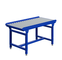 Conveyor gravity roller table, mechanical height adjustment 150Kg