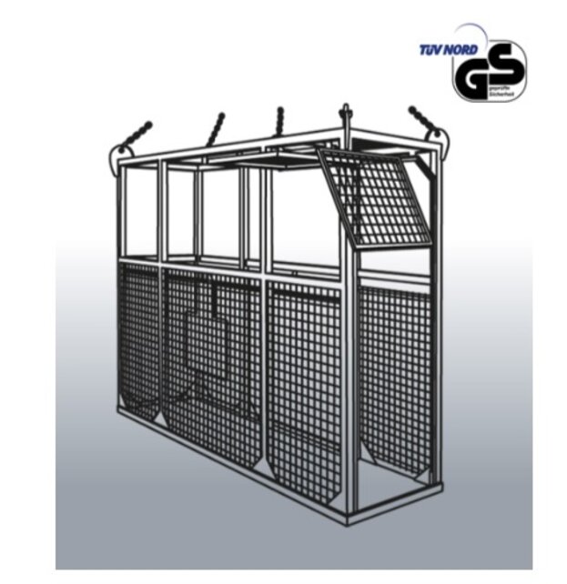 Access Safety Man Basket Stretcher Cage 2590x880x2125mm 2 persons