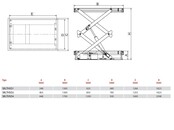 Double Scissor Lifting Table Up to 2000 Kg, Platform 1300 mm x 850 mm