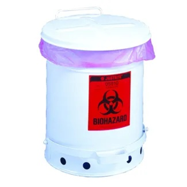 Biohazard Waste Cans - White