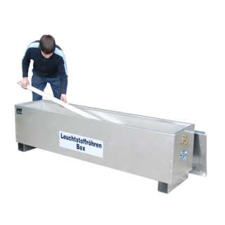 Container for collection and transport of used fluorescent strips TYPE AL