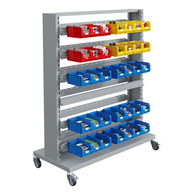 Workshop Trolley Fluxo  With Grab Container Rails