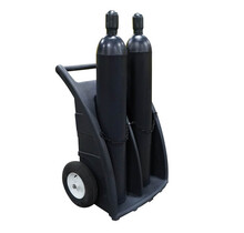 Double  Gas Cylinders Dolly-Black