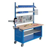 Mobile SIT Workbench with Shelf - Max Load 300kg - Robust Steel Construction - Dimensions 1200x750x840mm