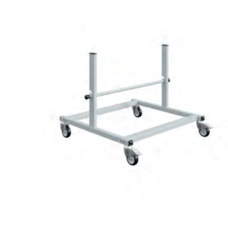 Mobile Horizontal Roll Dispenser – 25mm Steel Tube for Packaging Materials