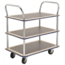 Salesbridges 3 Shelf Table Trolley 810×490×870 mm – 220 kg Capacity | Non-Slip Industrial Cart