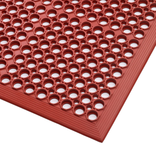 Sanitop™ Red Rubber Mat – Slip Resistant & Anti-Fatigue