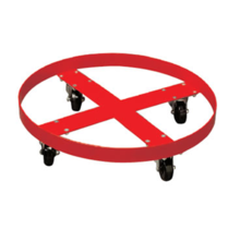 Steel Drum Dolly for 210L Drum  ⌀ 60cm 410 Kg - Red