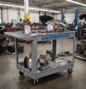 Plastic Platform Truck  – 2 Shelves, 250 kg Capacity Gray