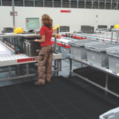 Sanitop Deluxe™ – Slip Resistant Rubber Duckboard Mat Black