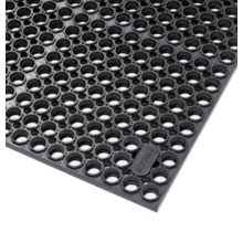 Sanitop Deluxe™ – Slip Resistant Rubber Duckboard Mat Black