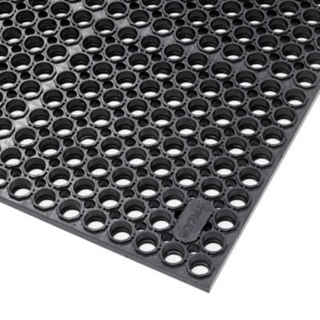 Sanitop Deluxe™ – Slip Resistant Rubber Duckboard Mat Black