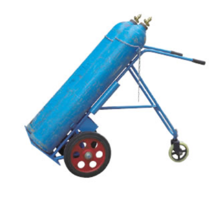 Gas Cylinder Trolley For Double Cylinders With Support Wheel