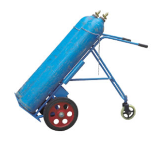 Gas Cylinder Trolley For Double Cylinders With Support Wheel