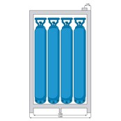 Gas Cylinder Safety Cabinet – 30 Min Fire Resistance, 2 Doors, 4 B50 Bottles