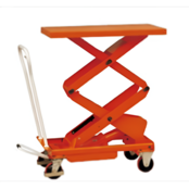 Double Scissor Lift Truck on Wheels - 800kg Capacity, Height up to 1410mm, Platform 1010x520mm