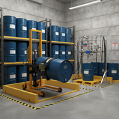 Drum Stacker 400kg Tilts 120° DIN for  Drums 210 L